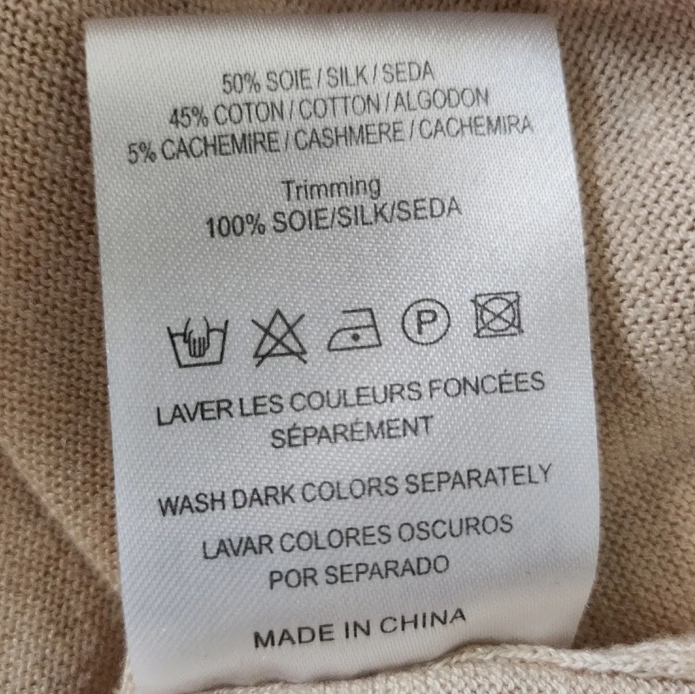 Sandro Silk/Cotton/Cashemere Cream Sweater Cutout Back Design - Picture 13 of 16